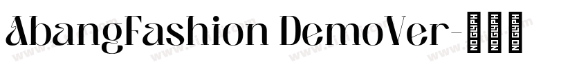 AbangFashion DemoVer字体转换
